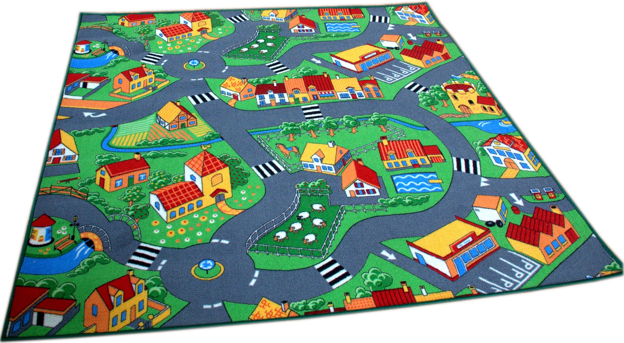 

Dywan Dziecięcy 100 x 150 ulice miasto cars farma