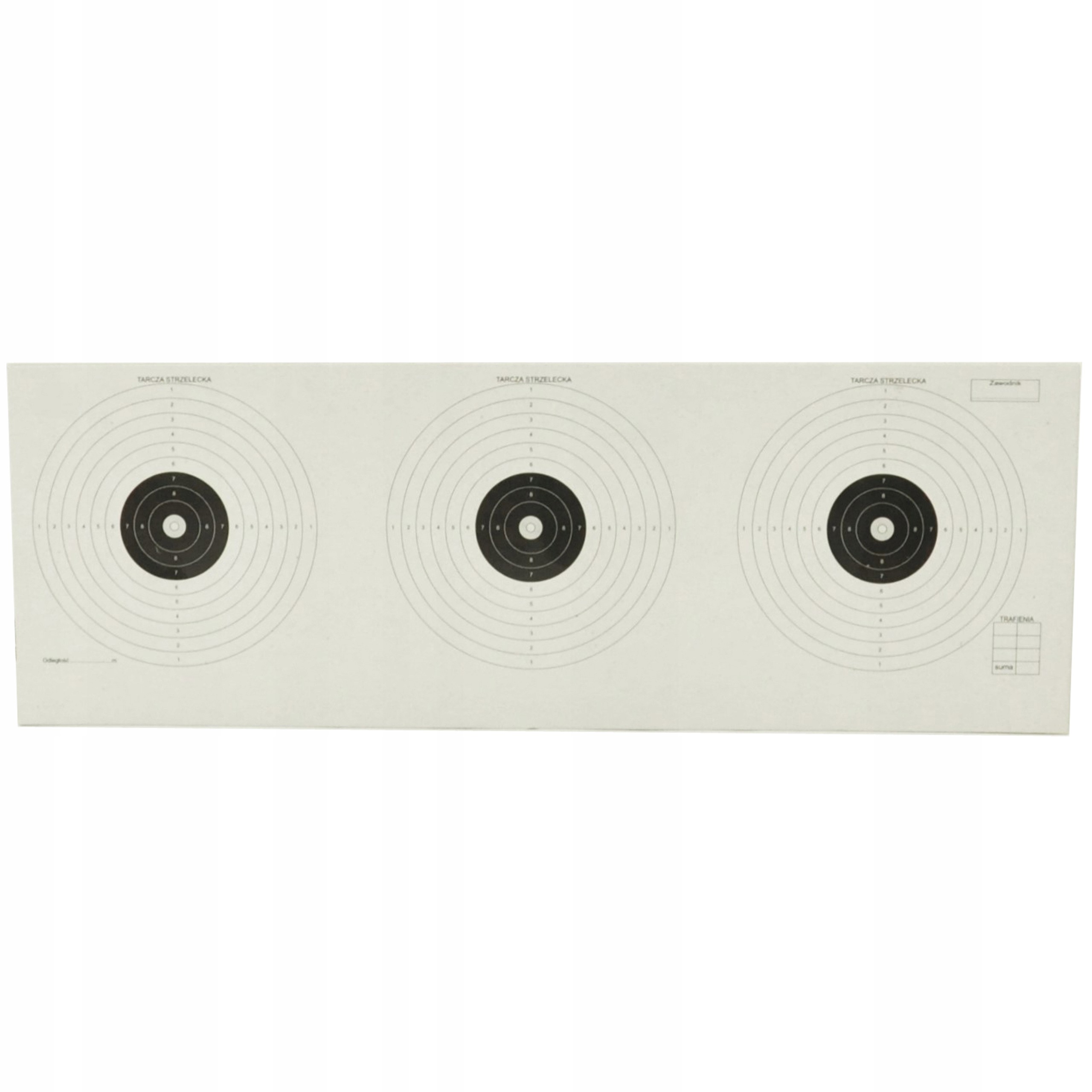 

Tarcze Strzeleckie 3xKpn 100 szt 23,4x8,1cm Twarde