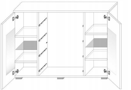 Komoda STILO -WYSOKI POŁYSK+ LED GRATIS Kolor mebla inny kolor