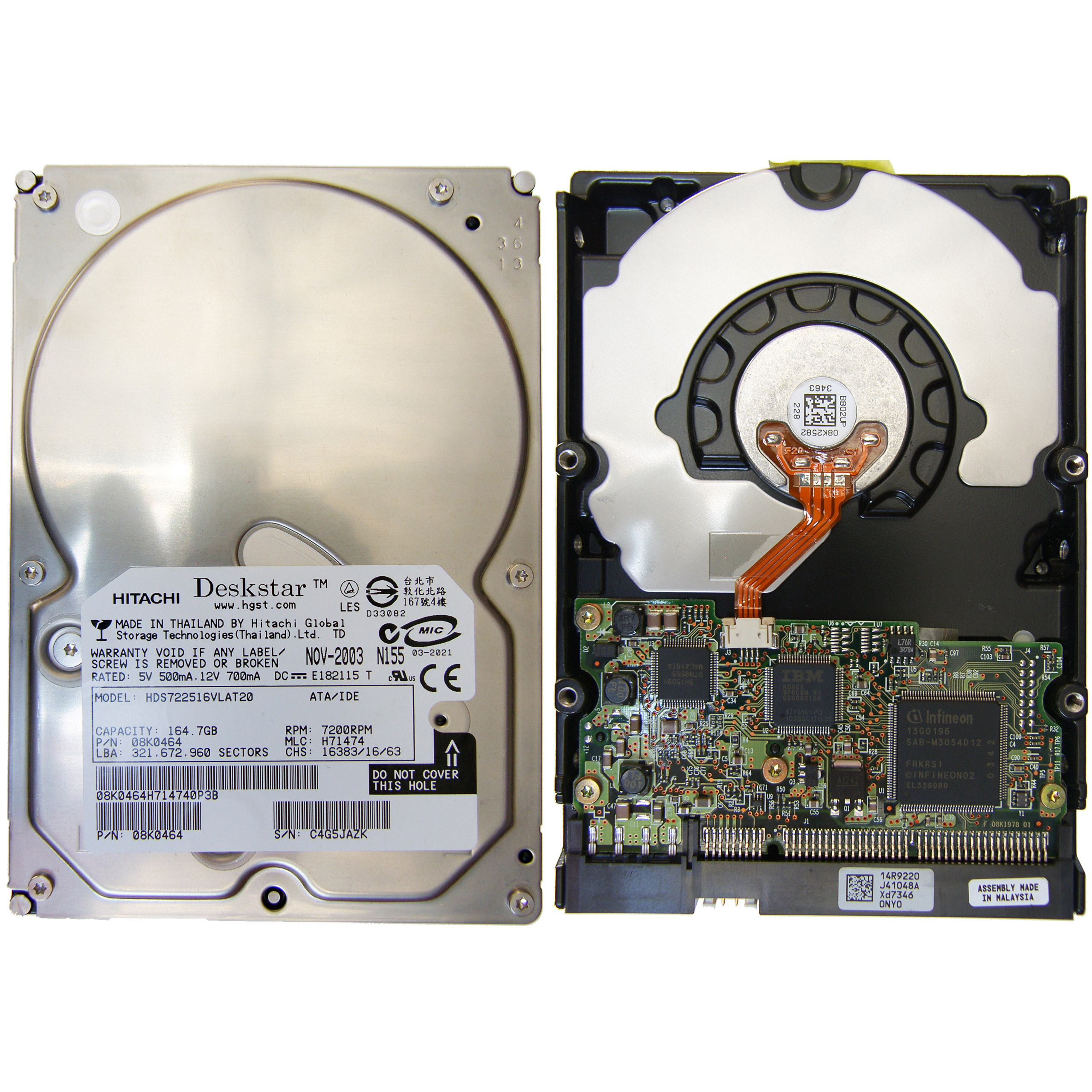 IBM HDS722516VLAT20 | PN 08K0464 | darca IzK