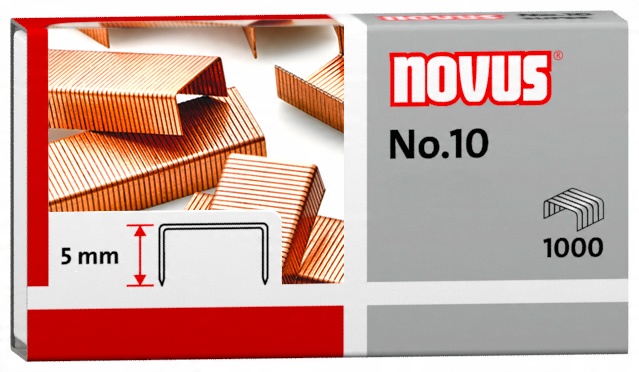 

Zszywki miedziowane Novus No 10 X 1000 sztuk