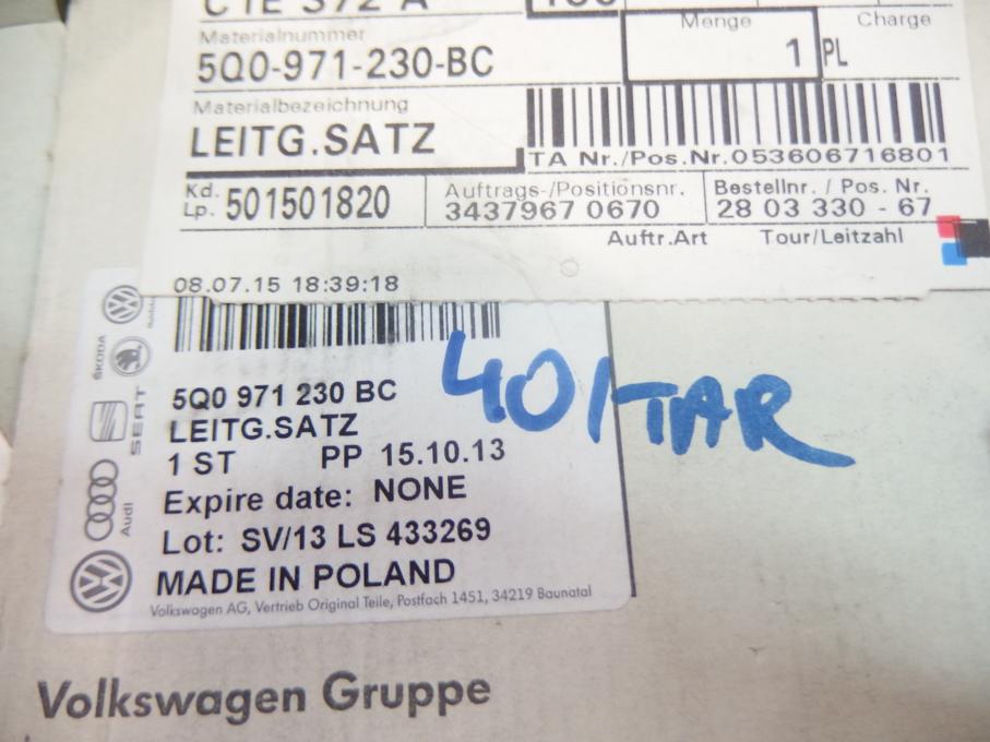 VW SEAT SKODA WIĄZKA ALTERNATORA NOWY 5Q0971230BC Typ samochodu Samochody osobowe