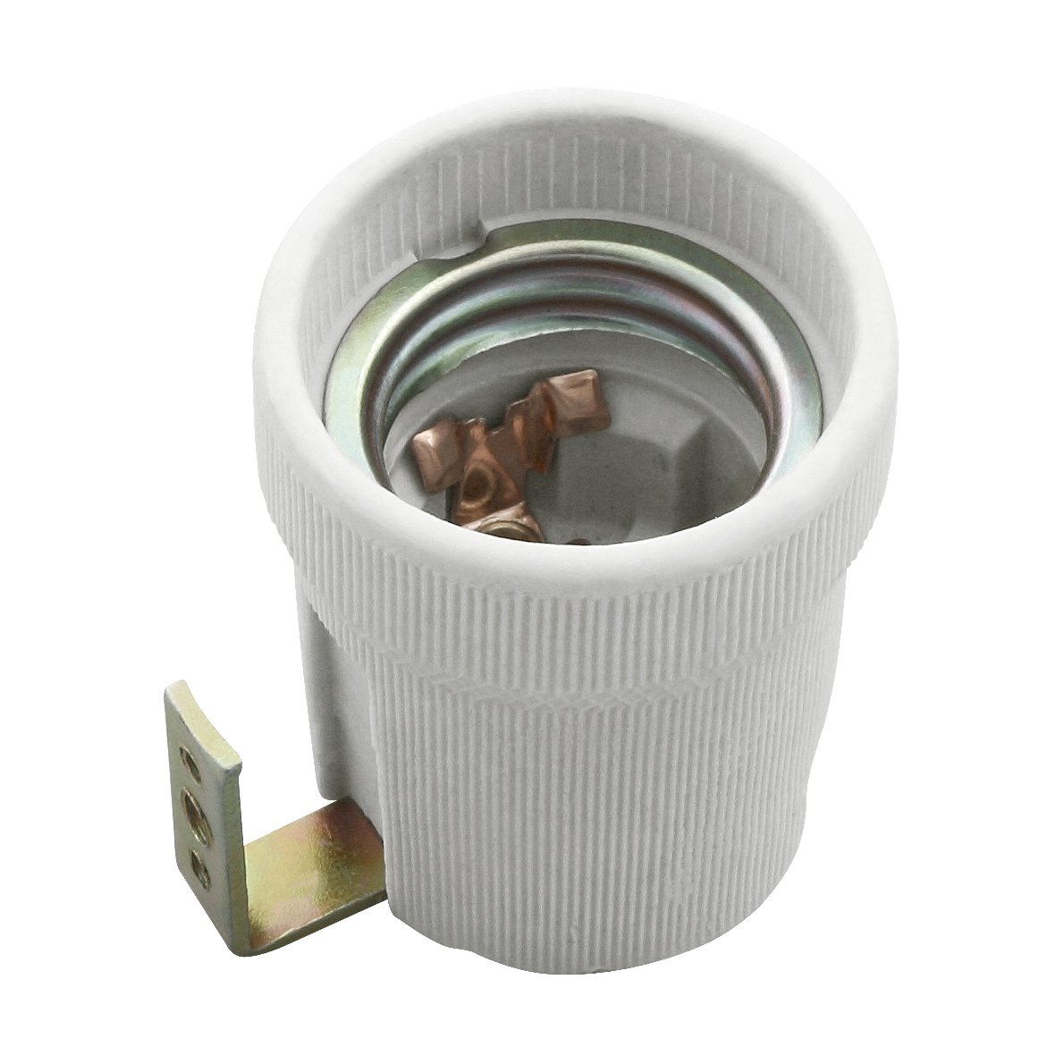 1x OPRAWKA CERAMICZNA PORCELANOWA E27 Z UCHWYTEM Marka inna