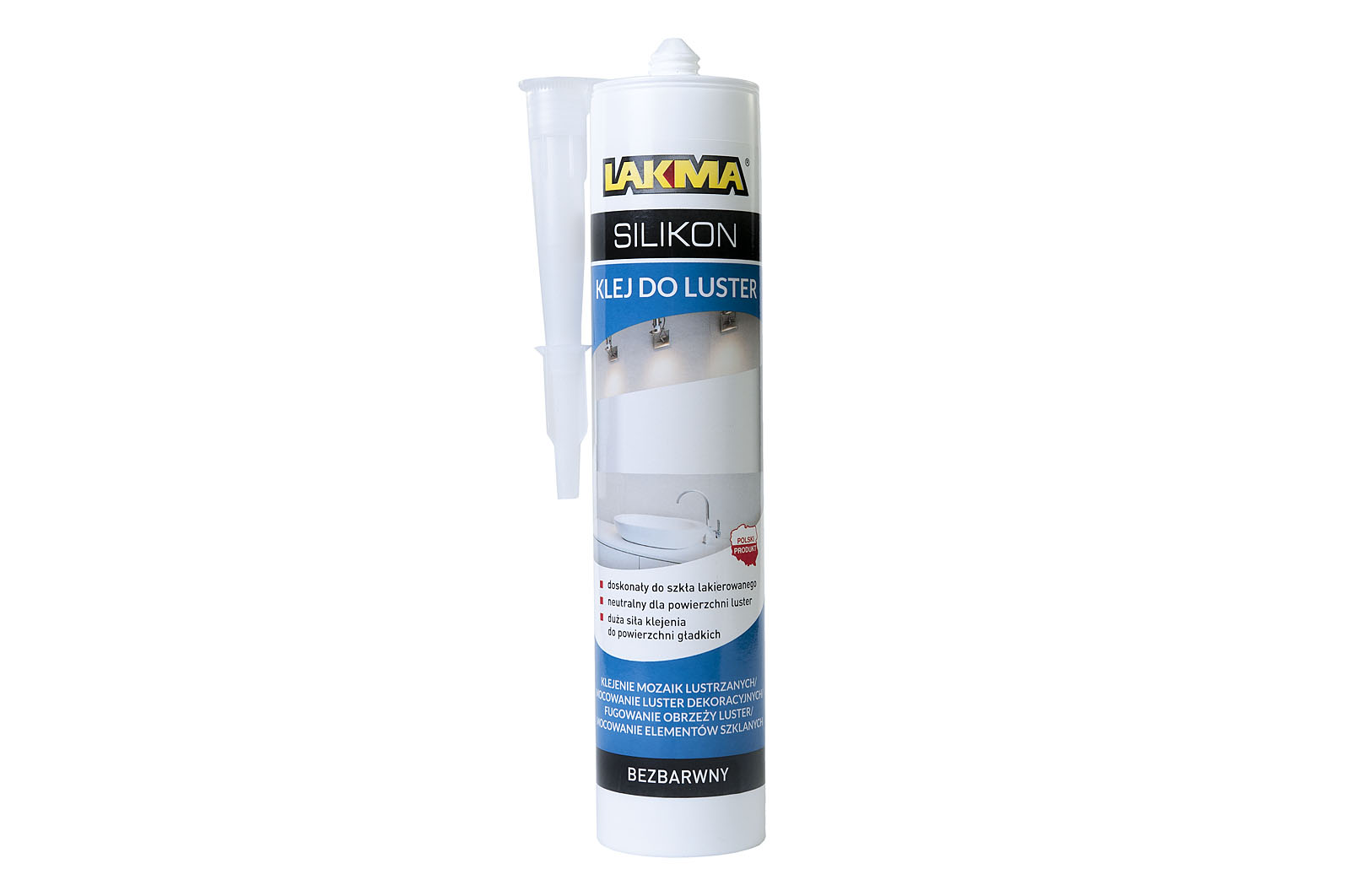 

Klej silikon do szkła luster Lakma 300ml neutralny