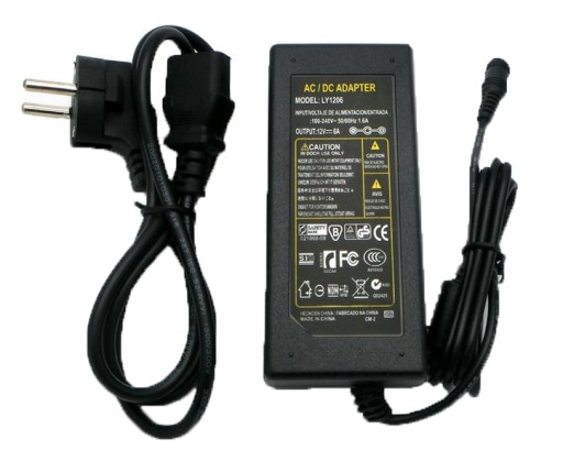 ZESTAW LED TAŚMA 5m RGB 5050 60/M +ZASILACZ, PILOT Klasa efektywności energetycznej E