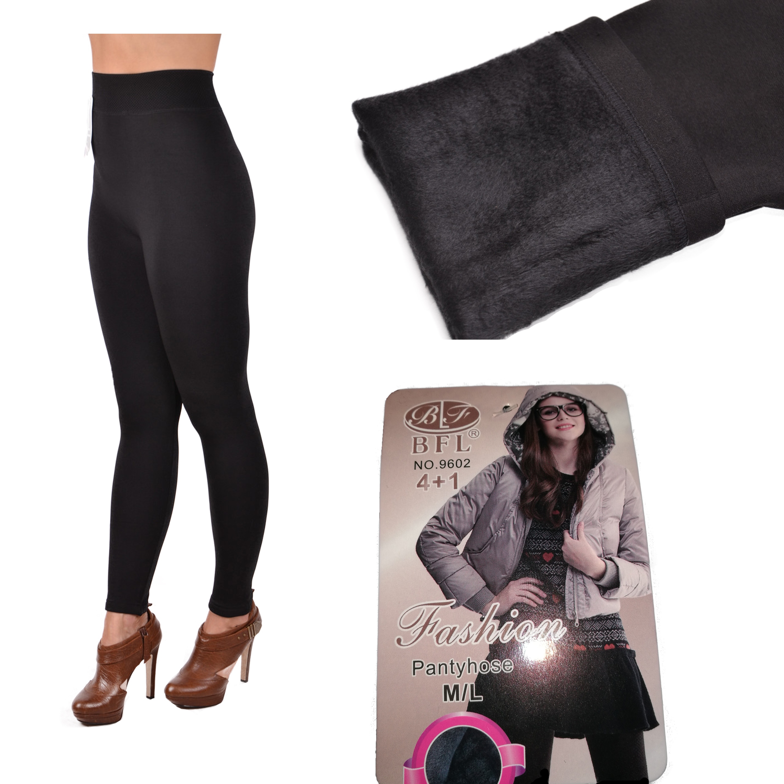 

Ocieplane Legginsy z Futr. Wysoki Stan z Pasem M/L