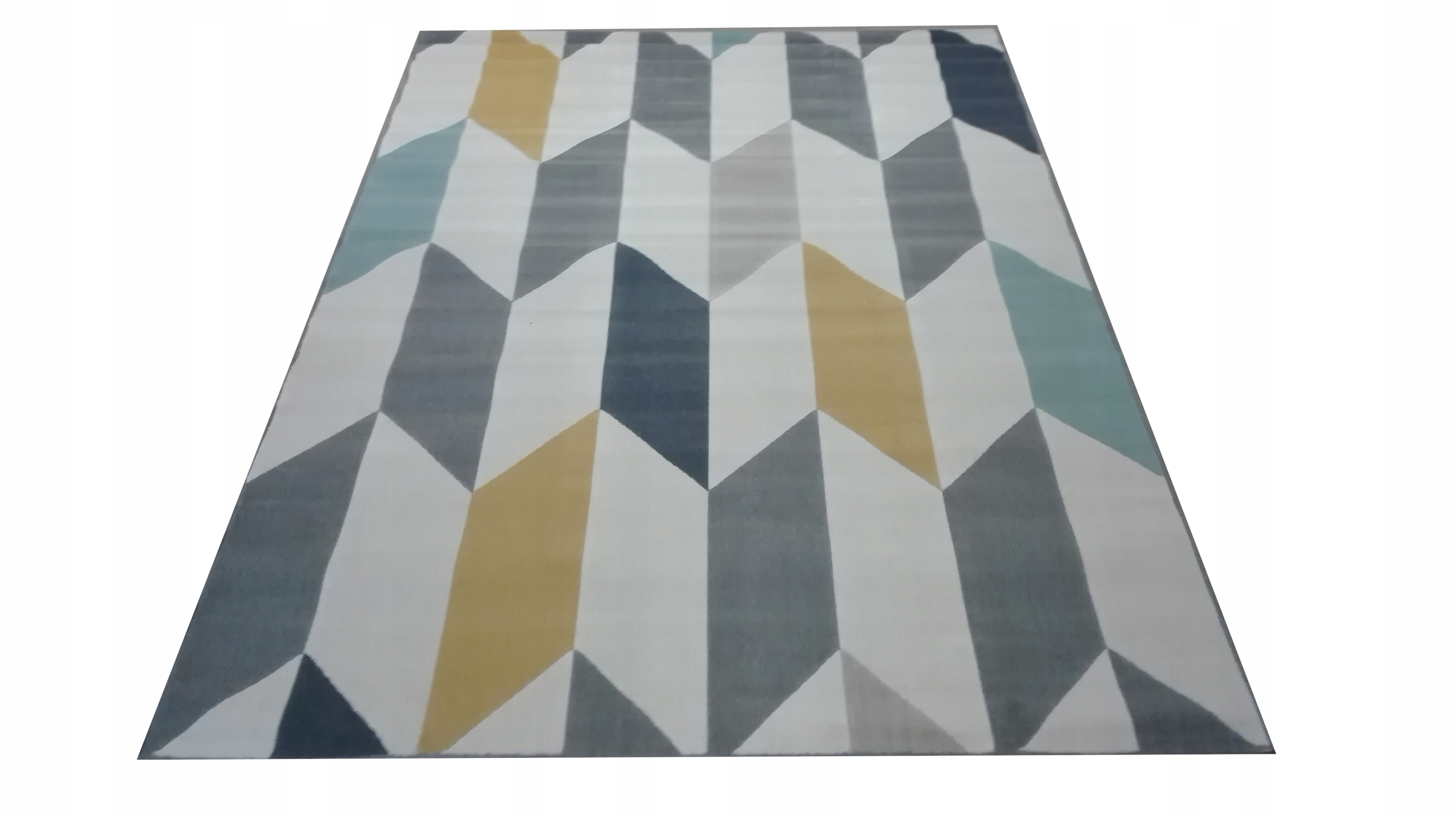 

Dywan Canvas 160x230 Romby Szaro Żółte Beż Scandi