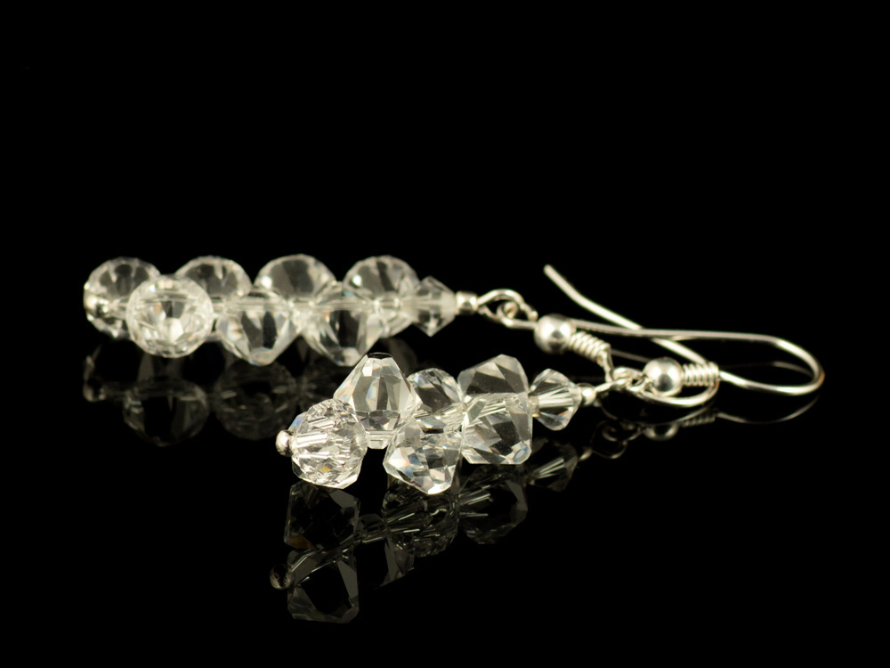 Kolczyki srebrne SWAROVSKI Engelke przezroczyste Marka Inna marka