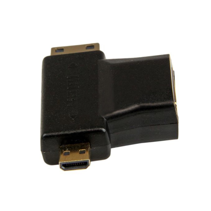 Adapter Przejściówka 2w1 HDMI - MicroHDMI MiniHDMI Długość kabla 0.03 m