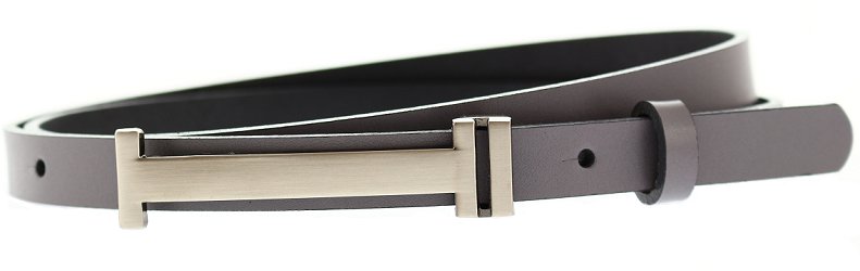 

Skórzany Pasek Damski Skóra Licowa 1,5 cm Szary