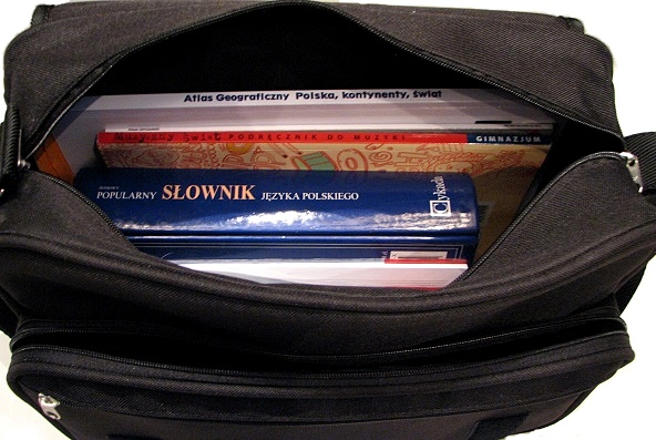 MŁODZIEŻOWA TORBA A4 - STUDENCKA SZKOLNA NA RAMIĘ Wysokość 28 cm