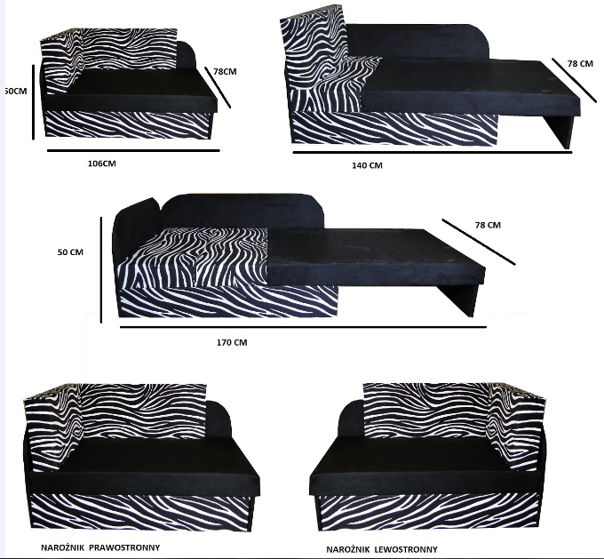 Tapczanik dziecięcy KUBUŚ narożnik GRUBSZA PIANKA! Marka Potex