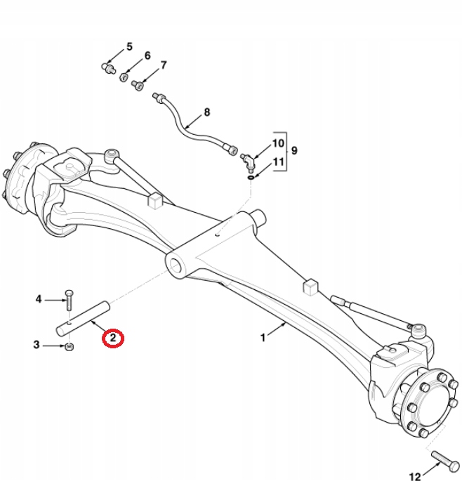 ШТИФТ ПОДВЕСКИ МОСТА TEREX 820 860 6110099M1