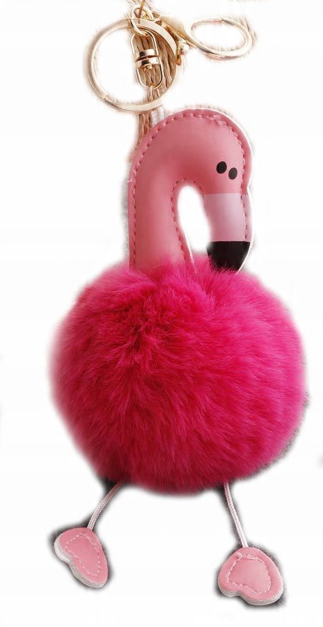 

Pompon Flaming Brelok Zawieszka Keychain Futerko