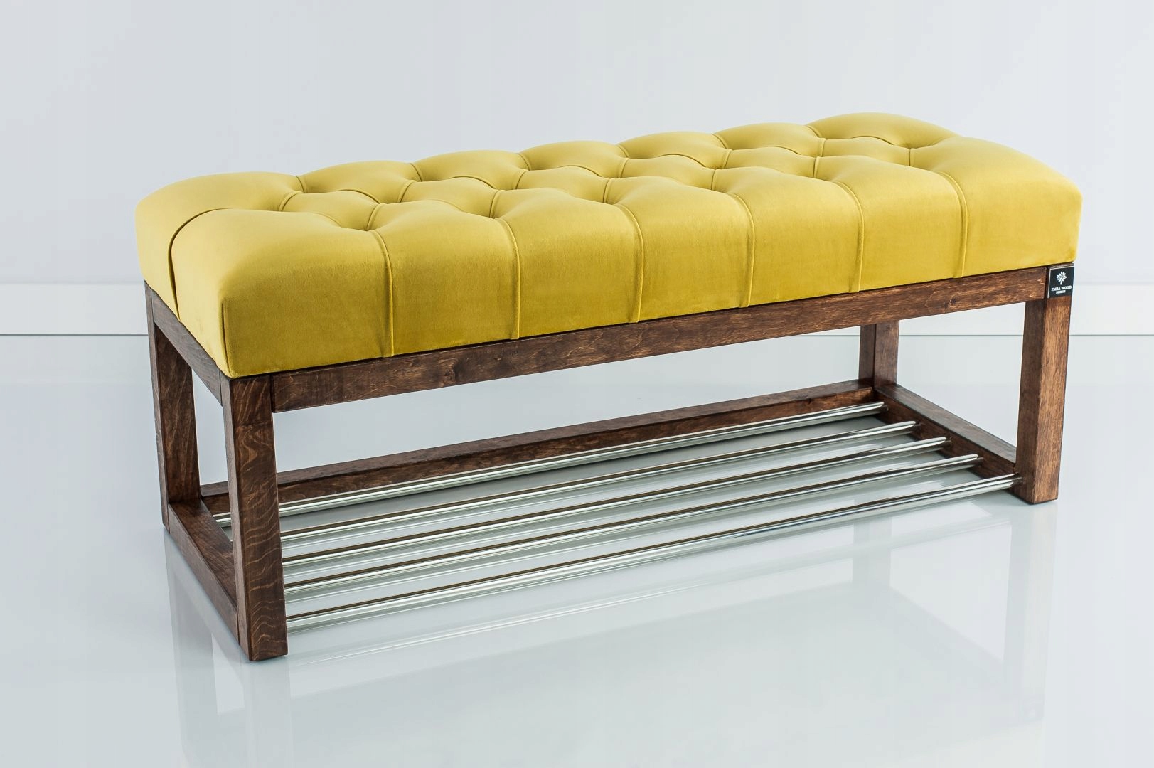 75 Producent Ławka Pikowana Żółty EMRA WOOD Szerokość mebla 75 cm