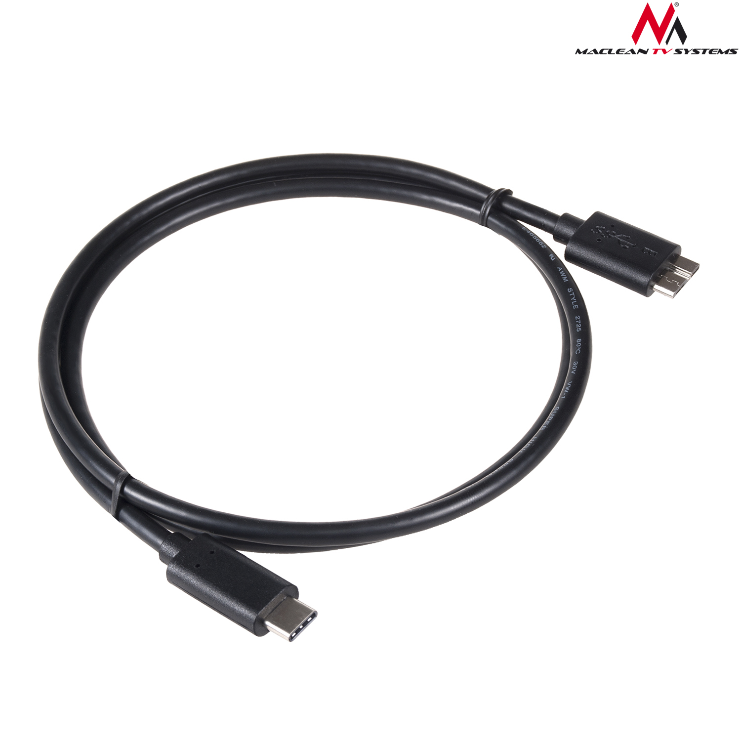 Kabel przewód przejściówka USB 3.0 Micro B - USB C Długość kabla 1 m