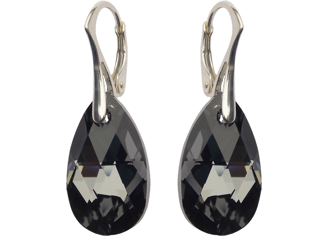 

Kolczyki Swarovski Migdał 22mm Silver Night