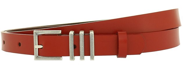 

Szeroki Skórzany Pasek Damski Czerwony Skóra 2 CM