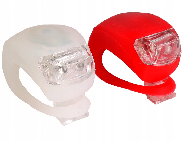 ŚWIATŁA ŚWIATEŁKA DO ROWERU 2 LED-2 SZT+BATERIE Marka bez marki