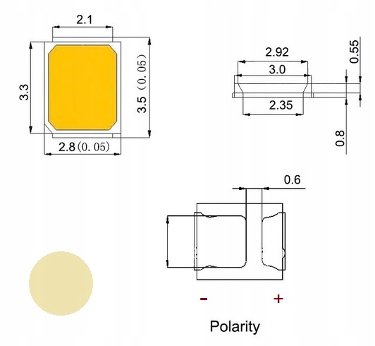 

Art Led SMD-2835 Ultra-WHITE 3000K Cena za 10szt