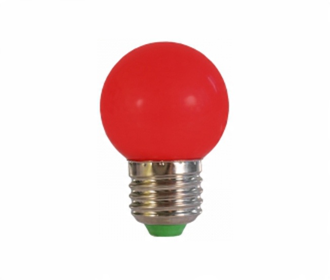 

Ozdobna żarówka ledowa Led E27 na 230V 1W czerwona