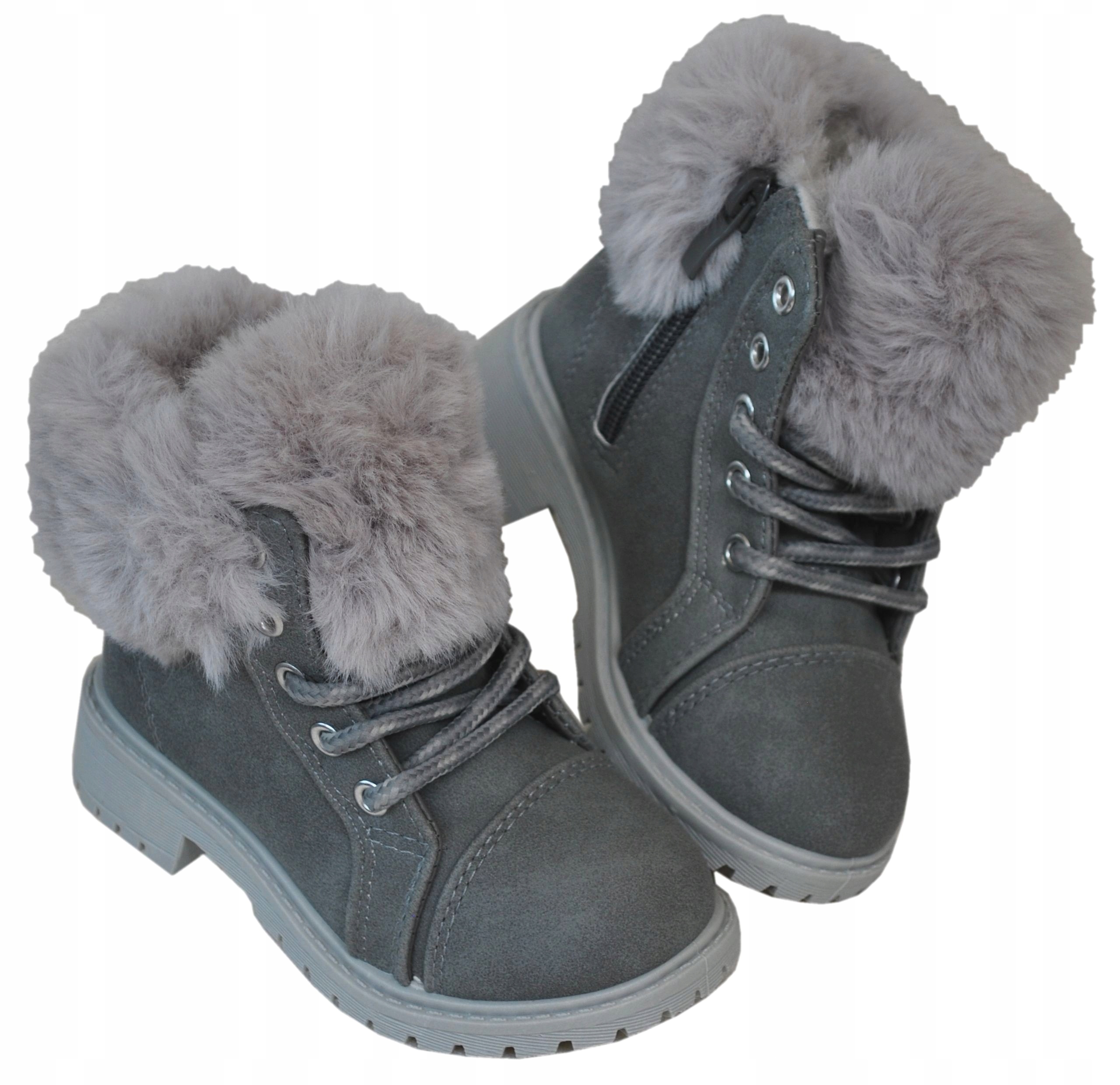 KOZACZKI BOTKI Z FUTERKIEM na suwak r.26 / 15,5cm Płeć Dziewczynki