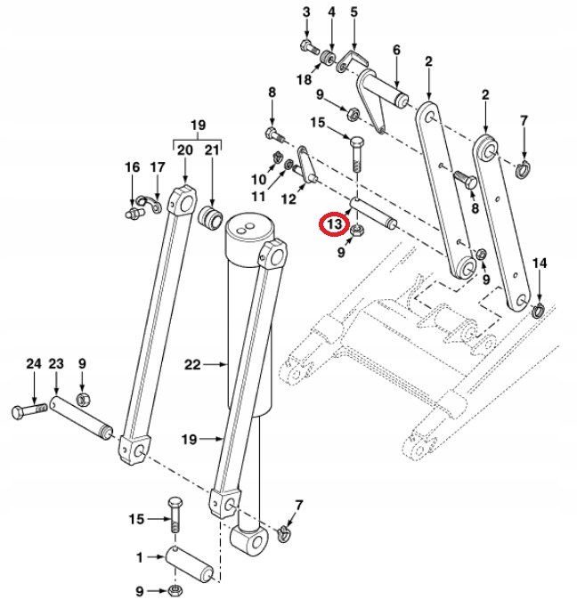 Передний ковш TEREX 3520465M5 40X298