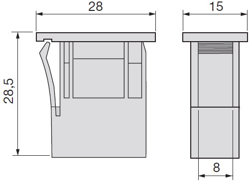 GNIAZDO OBUDOWA BEZPIECZNIKA UNI DO ZABUDOWY MTA Producent części MTA