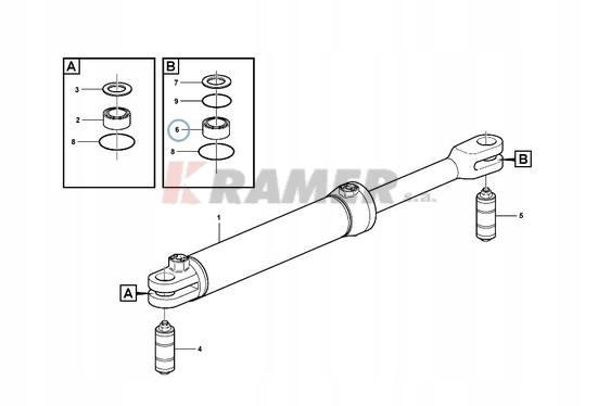 TULEJA SILOWNIKA SKRETU VOLVO A25 A30 11195849 Numer katalogowy czesci 11195849