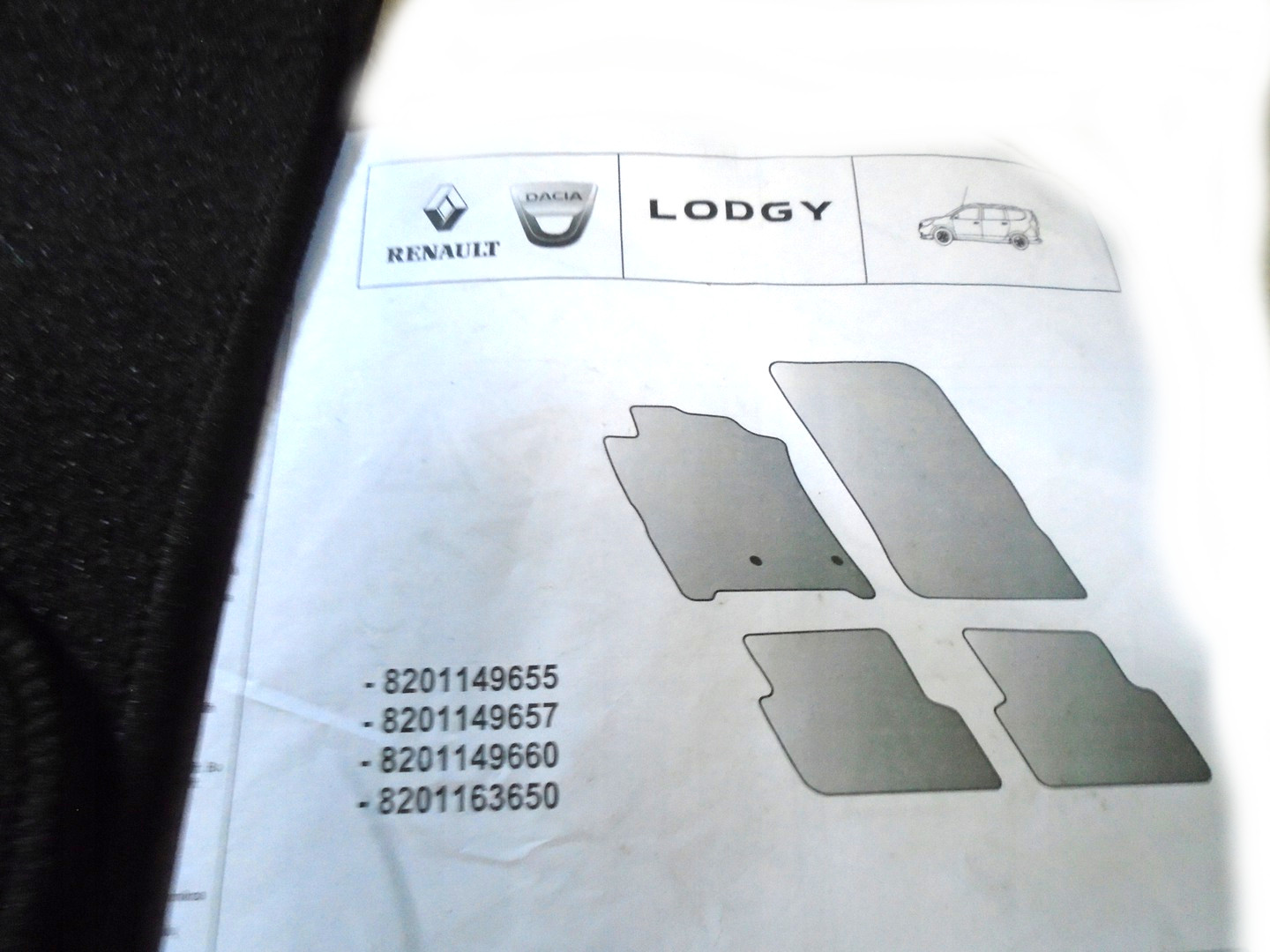 Dywaniki welurowe Dacia Lodgy Oryginal Multi Element Set Sets