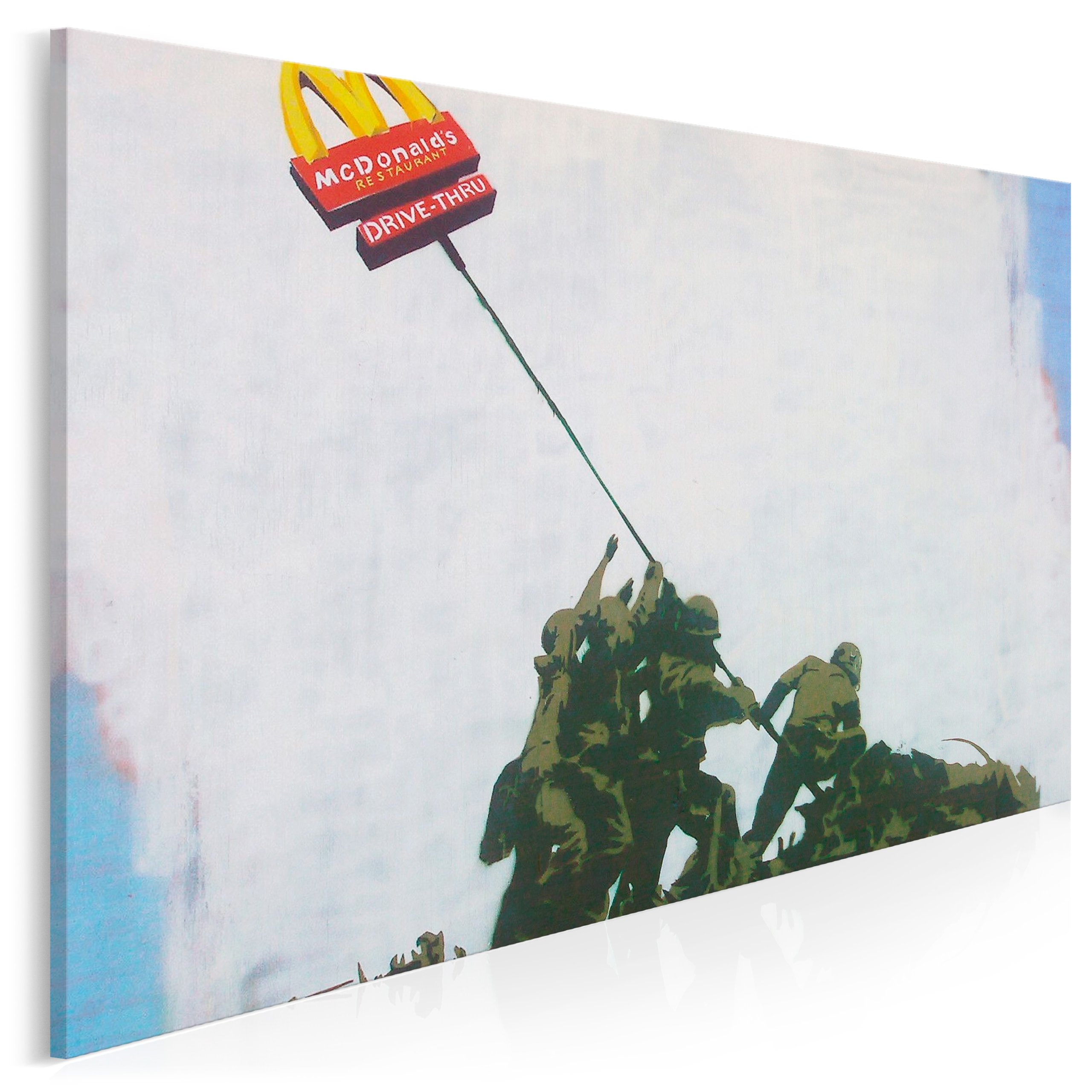 

20012 Q10 Obraz na płótnie Banksy Flaga