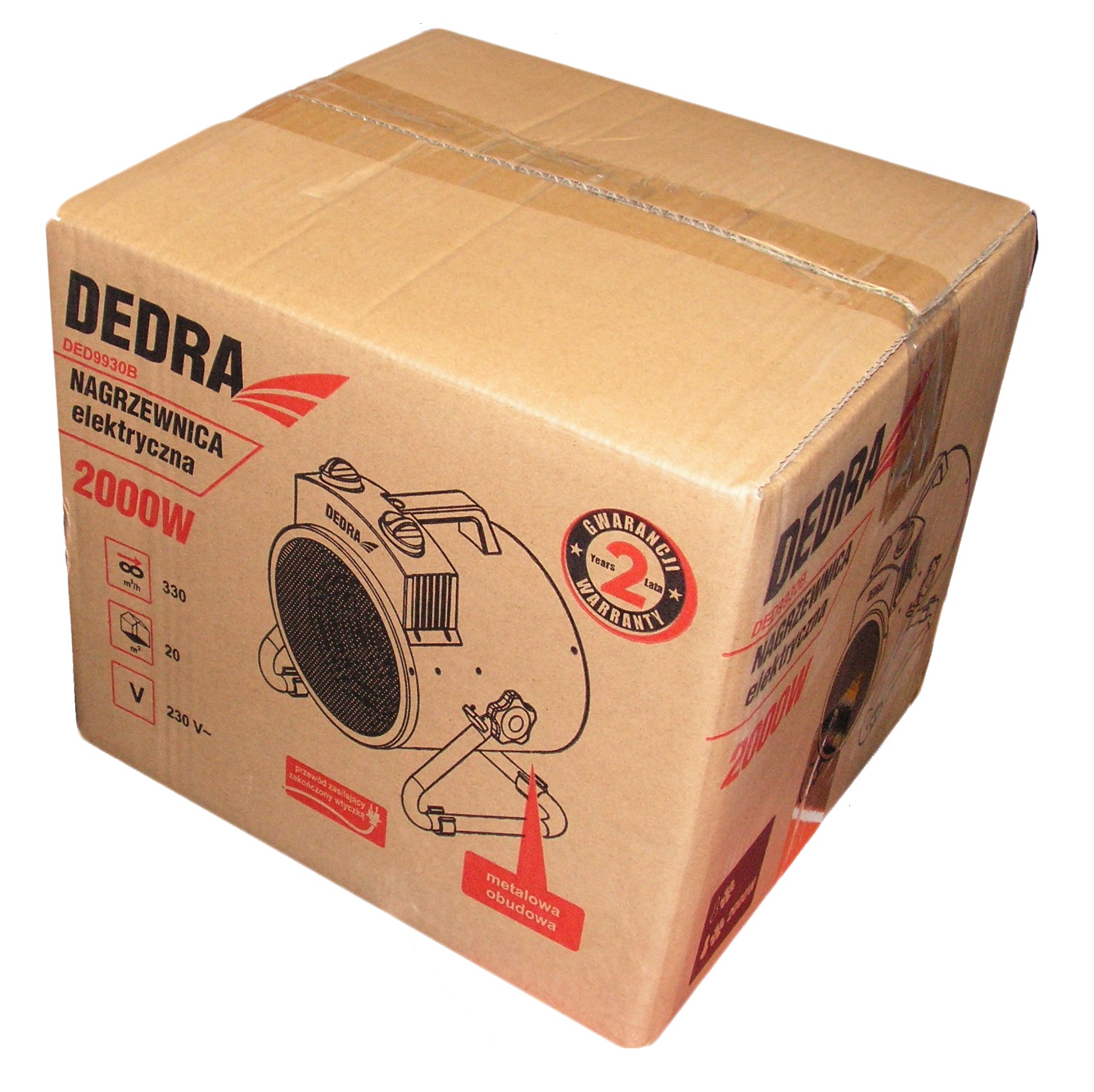 Электрический нагреватель DEDRA 2 кВт нагреватель 2000 Вт