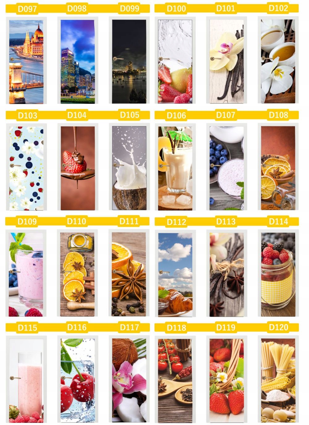 FOTOTAPETA NAKLEJKA samoprzylepna na drzwi laminowana Rodzaj naklejka