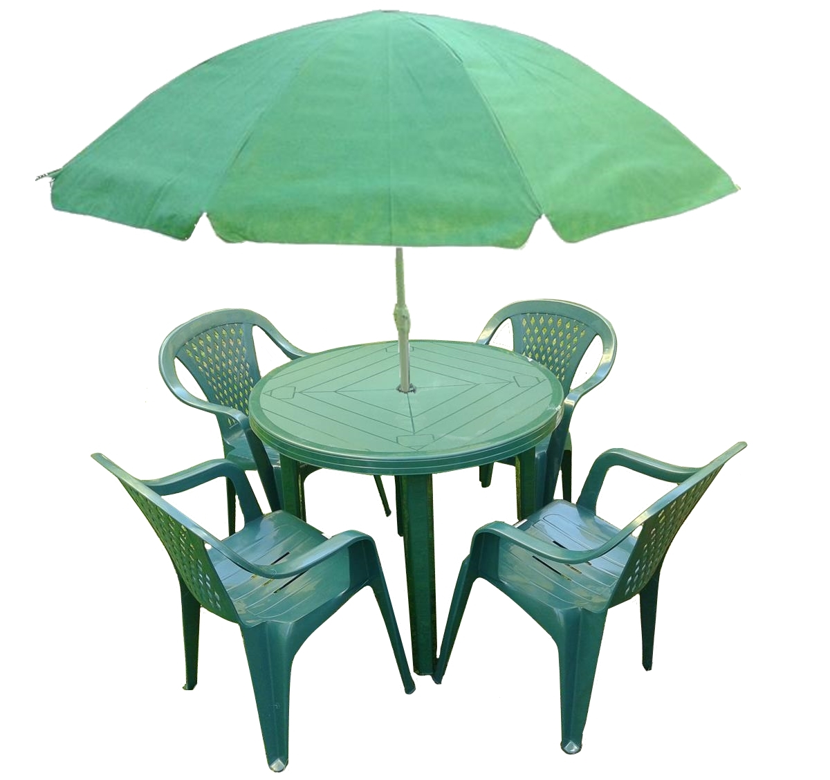 Столик с зонтом для дачи