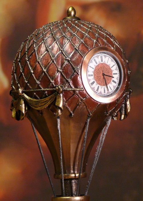 ZEGAR BALON figurka Steampunk*** VERONESE ZEGAREK Typ ścienny