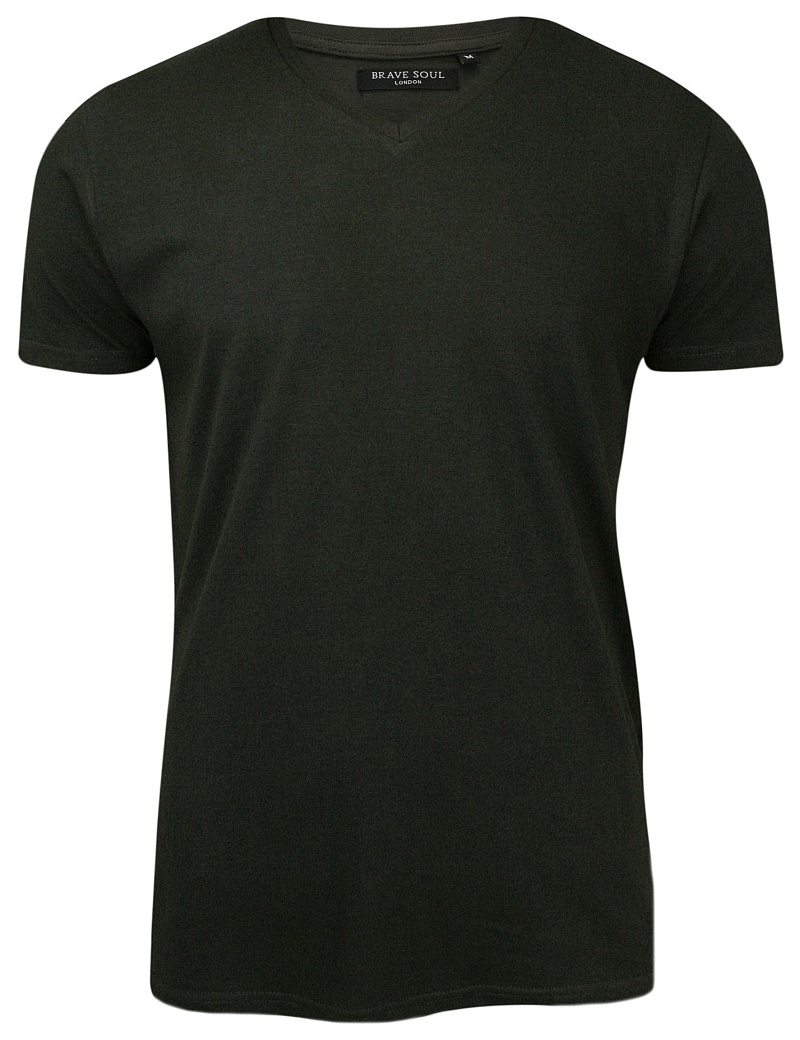 

Gładki T-shirt Brave Soul (V-neck) M khaki