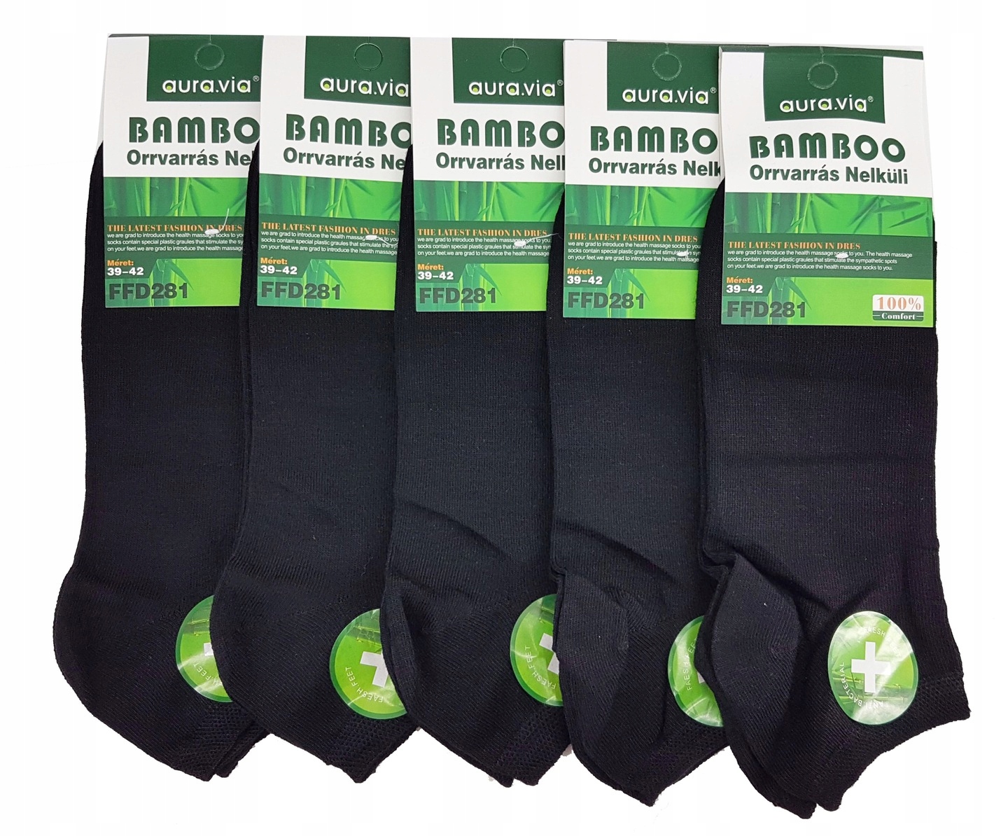 

Aura Via Skarpety Stopki Bambus r39-42 Czarne 5PAK