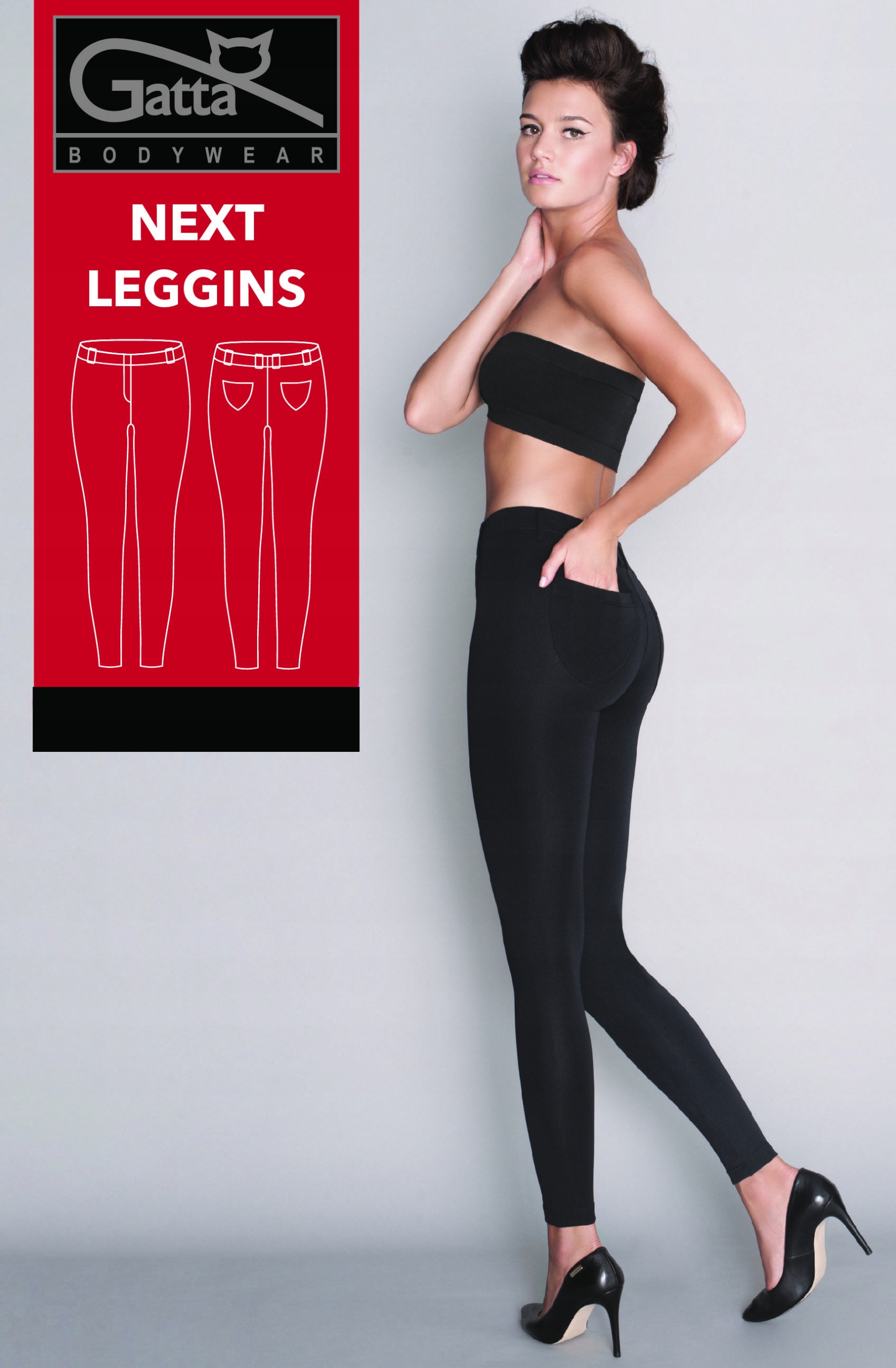 

gatta Spodnie legginsy Next czarne # S