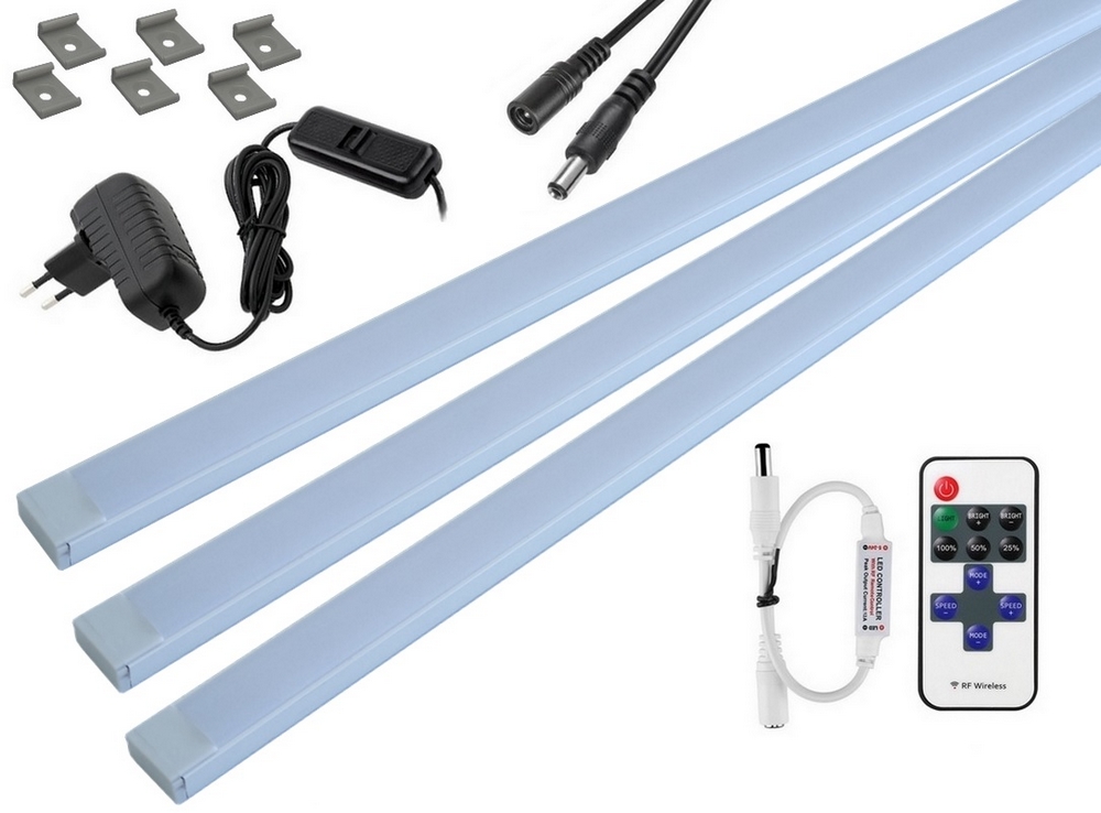 Led kuchyňská podskříňka jednoduchá 3x120 cm Dálkový Ovladač