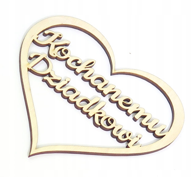 SERCE OZDOBA DECOUPAGE Kochanemu Dziadkowi DW56 Marka Scrapdesing