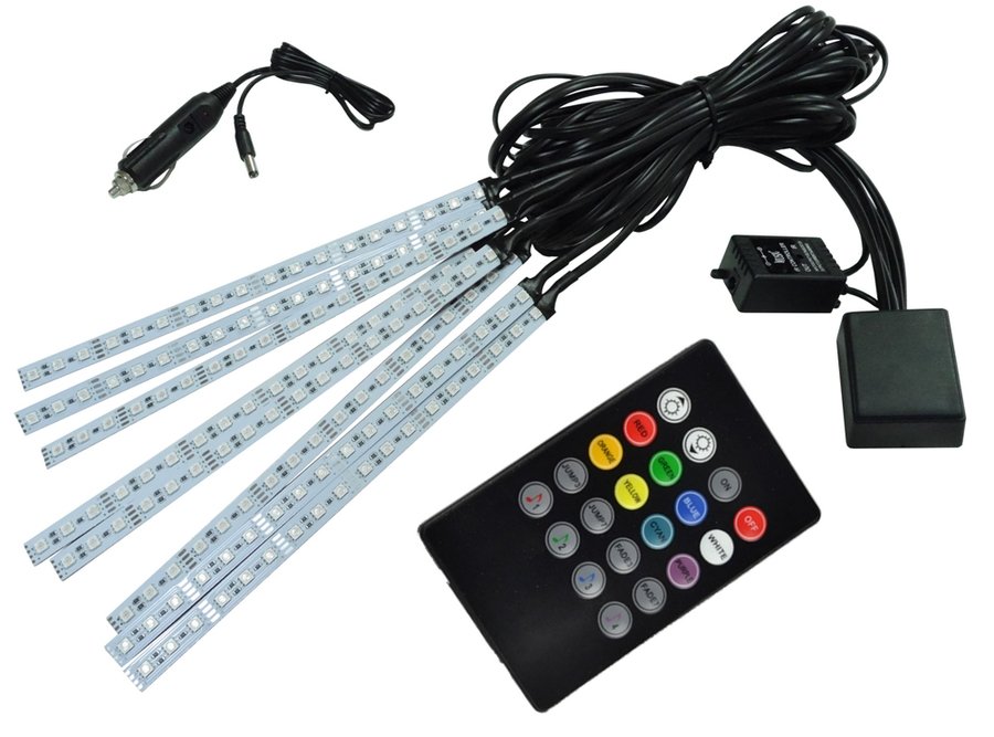 BLINK oswietlenie WNETRZA auta RGB 8x18LED MUSIC