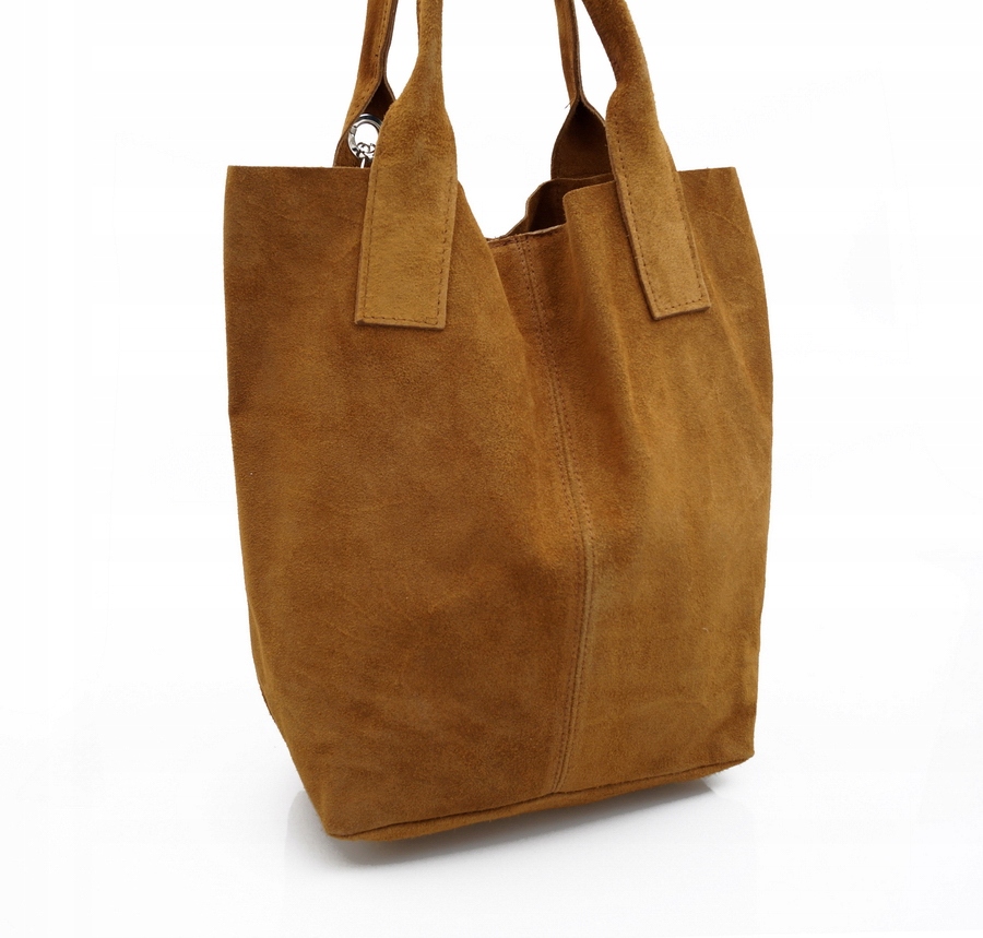 TOREBKA SKÓRZANA zamszowa worek V093 granatowa Cechy dodatkowe breloczek