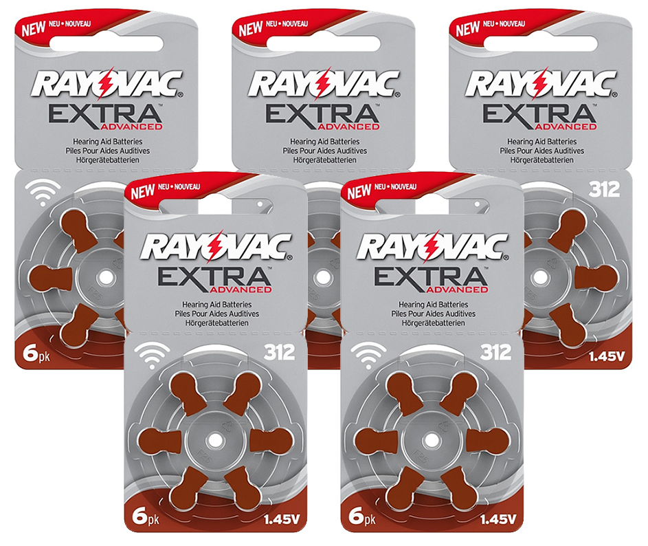 

30x Bateria słuchowa Rayovac 312 PR41 1.45V