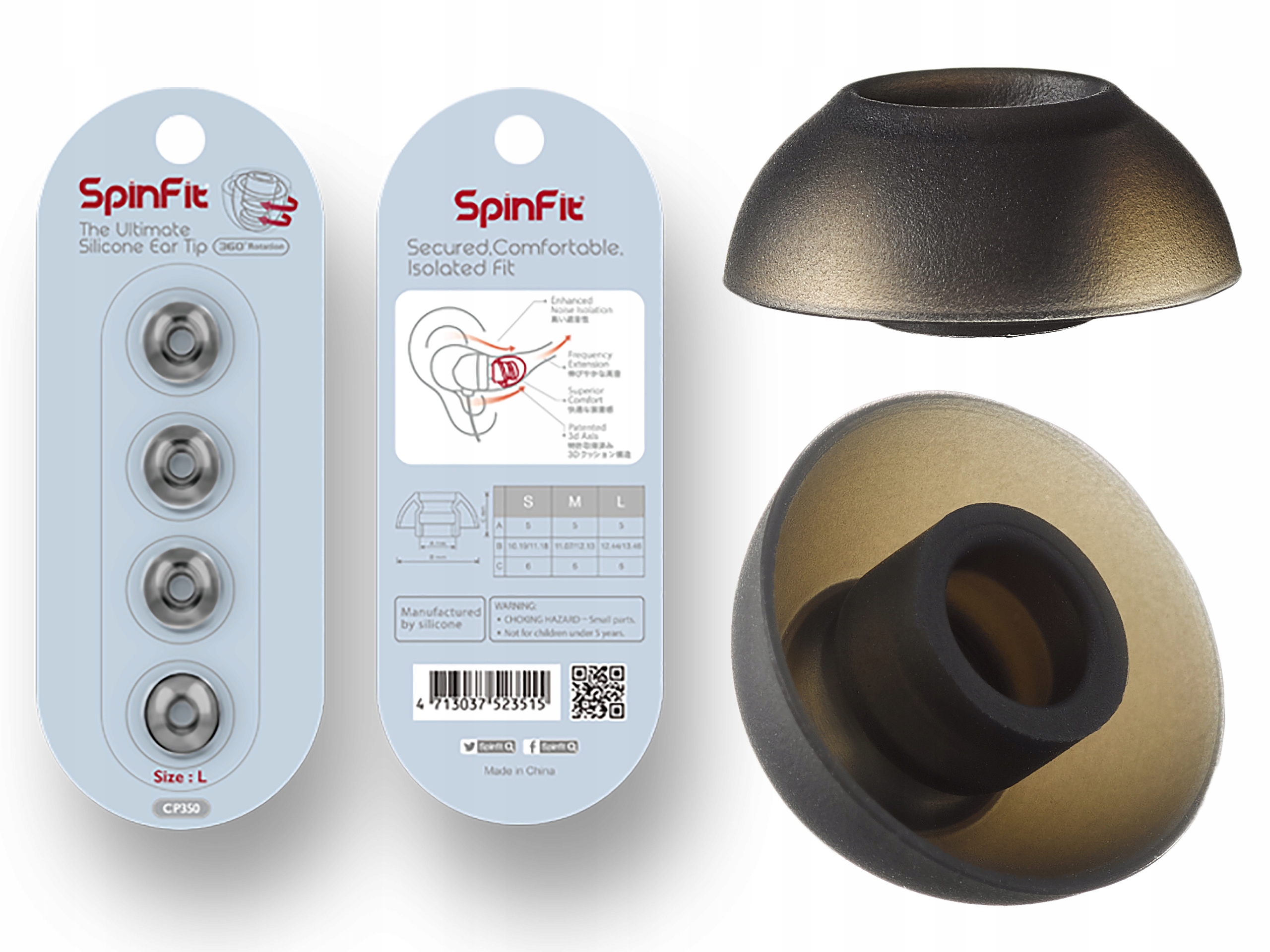 

SpinFit CP350-L Profesjonalne Nakładki - 2 Pary !