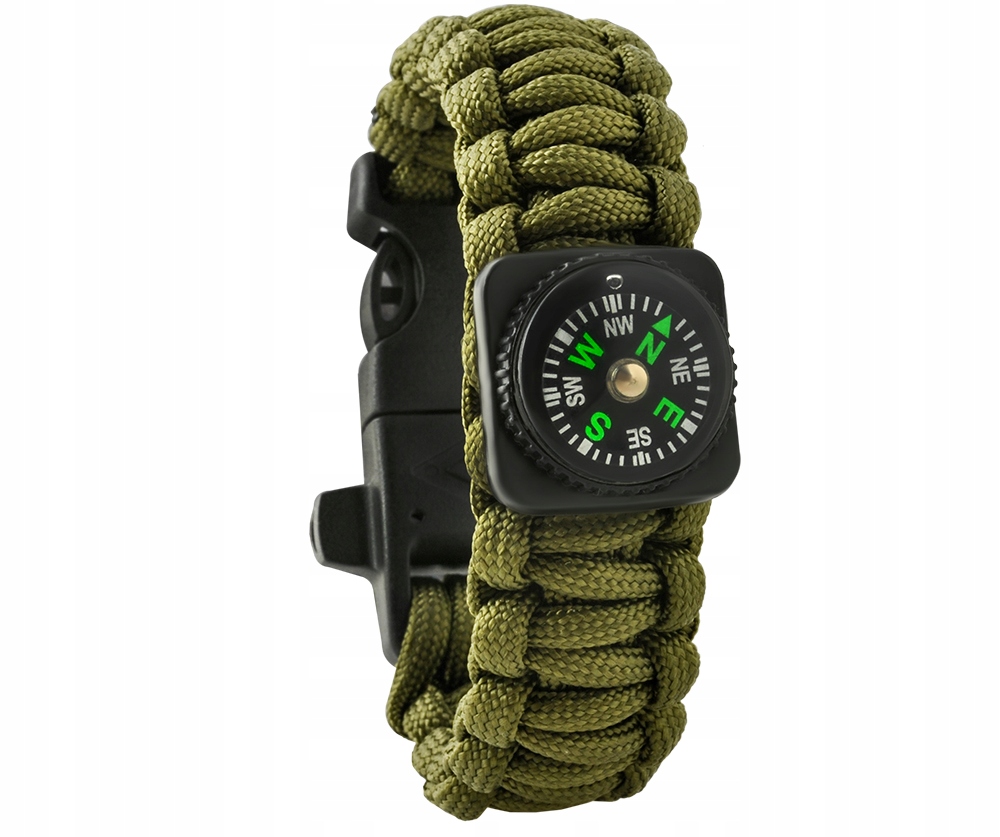 Survival 5v1 Compass Tinder Rope Knife Bracelet Brand Iso Trade