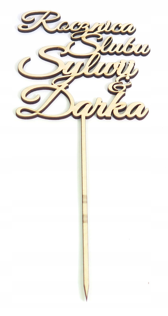 

Dekor Cake Topper Rocznica Ślubu + Imiona RW92