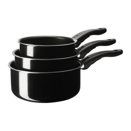

Ikea komplet garnków Kavalkad 3szt rondle Teflon