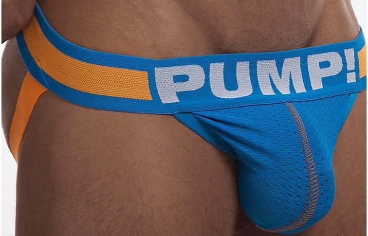 

Pump Jockstrap Majtki XL Niebieski Siatka