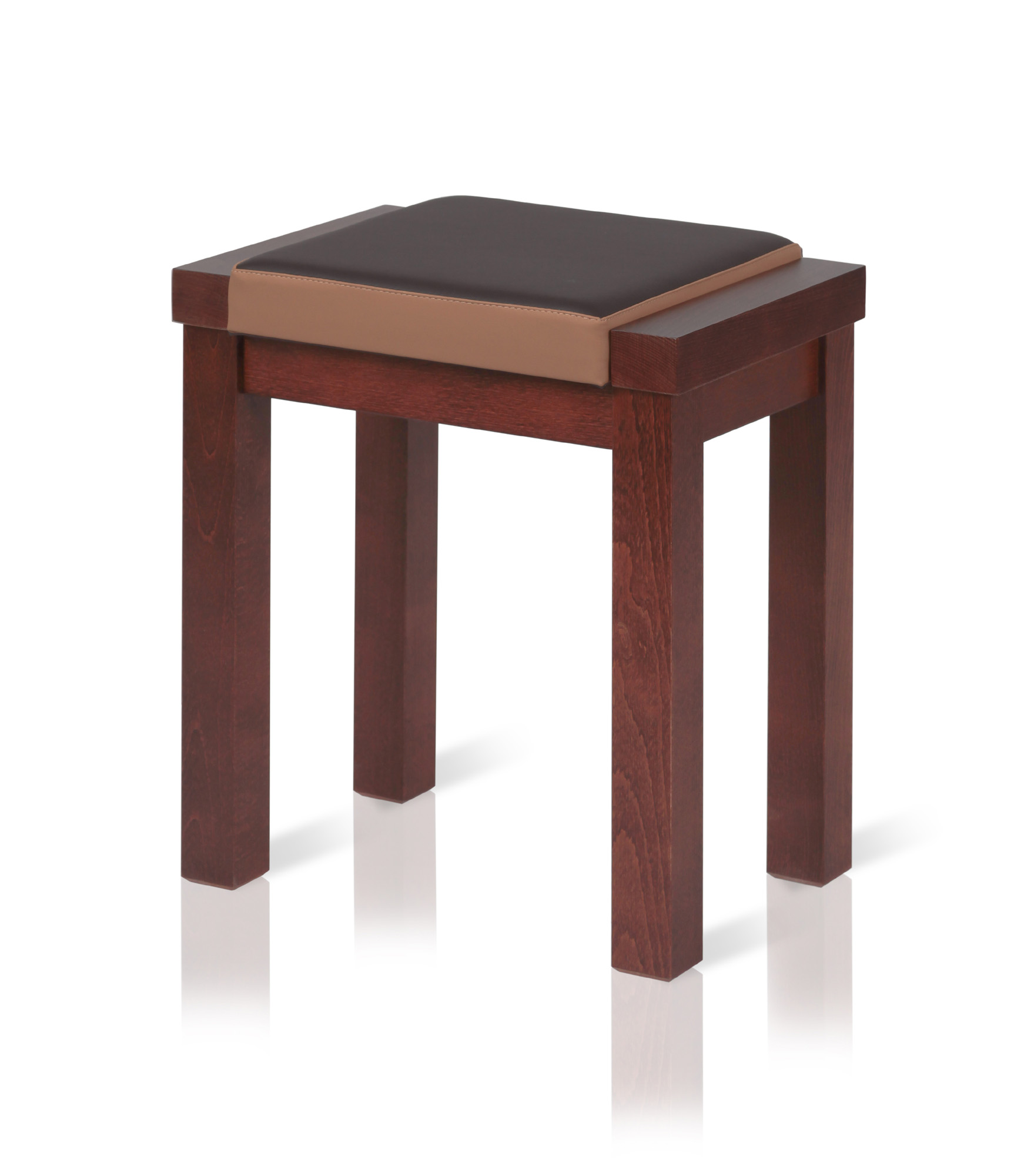 Taboret LINEA drewniany tapicerowany stołek KOLORY Kolor mebla inny kolor