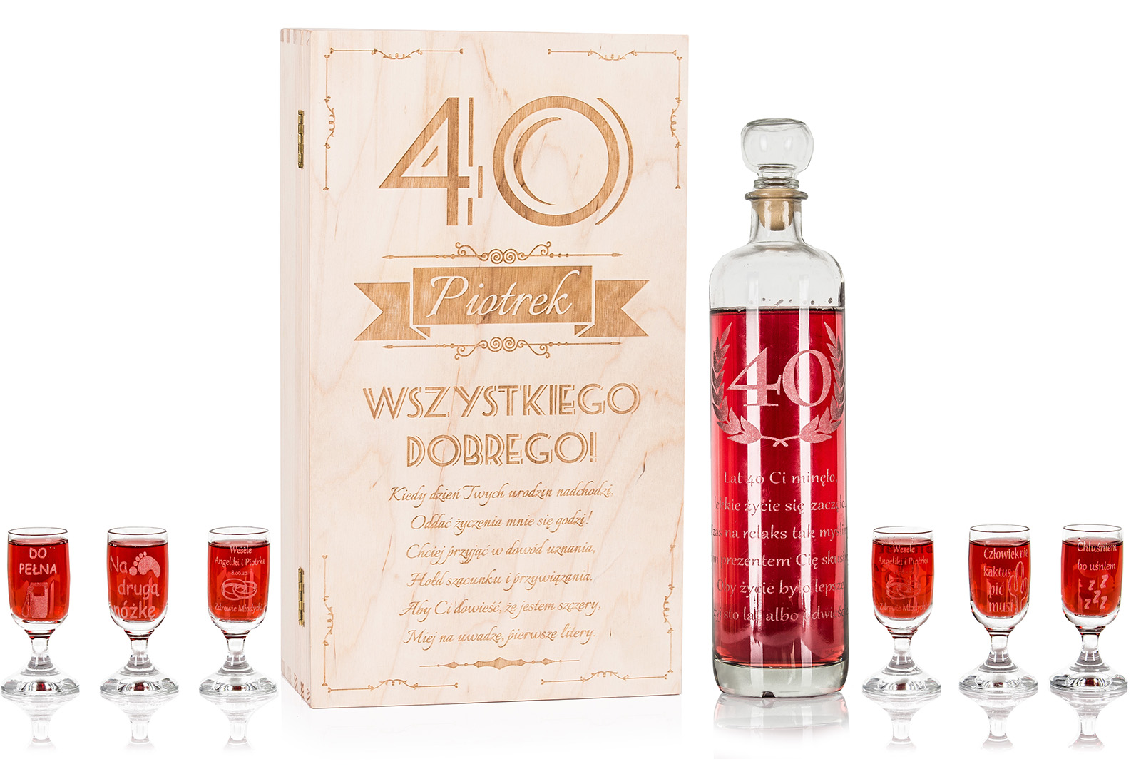 

Zestaw Do Wódki Karafka Kieliszki W Kuferku Grawer